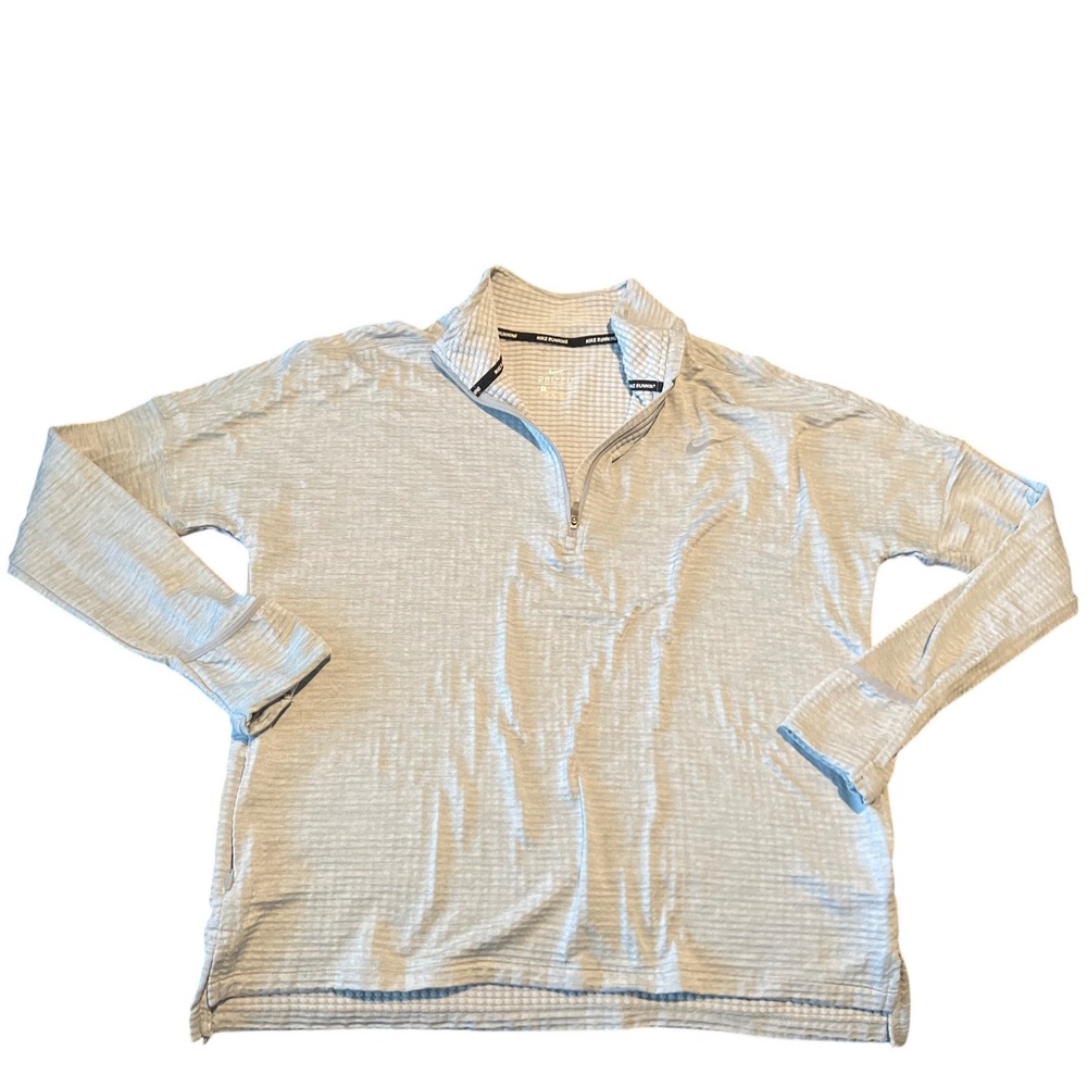 Nike‎ Running Dri-FIT Element Sphere Half-Zip Pullover Grey 855521-012 Womens L